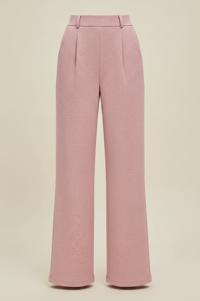 Pantalon Japonais Rose Ample Droit Doux Décontracté - Molleton - vue 3