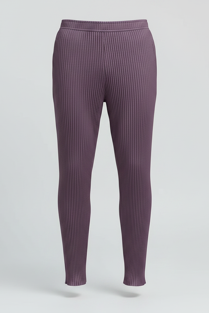Pantalon Japonais Plissé Violet Ample Décontracté Homme - Polyester - vue 3