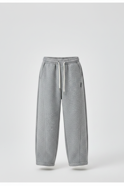 Pantalon Japonais Gris Ample Molletonné Garçon - vue 3