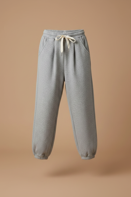 Pantalon Japonais Gris Ample Coton Molleton Enfant - vue 3