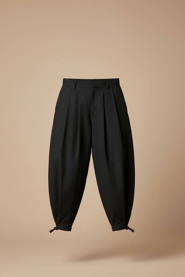 Pantalon Kimono Japonais - Noir Coton - vue 3