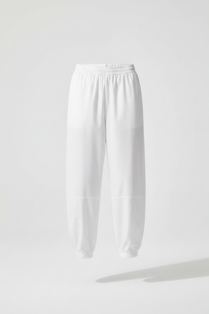 Pantalon Japonais Blanc Fluide Ample Décontracté Coton - vue 3
