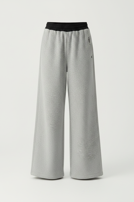 Pantalon Japonais Gris Ample Molletonné Enfant Décontracté - vue 3