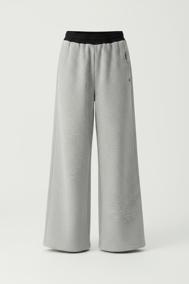 Pantalon Japonais Gris Ample Molletonné Enfant Décontracté - vue 3