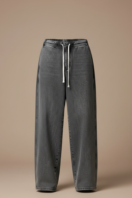 Pantalon Japonais Gris Ample Décontracté Denim Homme - Jean - vue 3