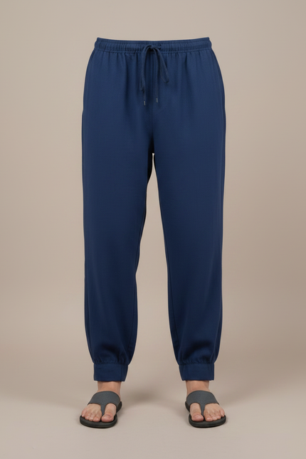 Pantalon Japonais Bleu Marine Ample Coton Homme - vue 3