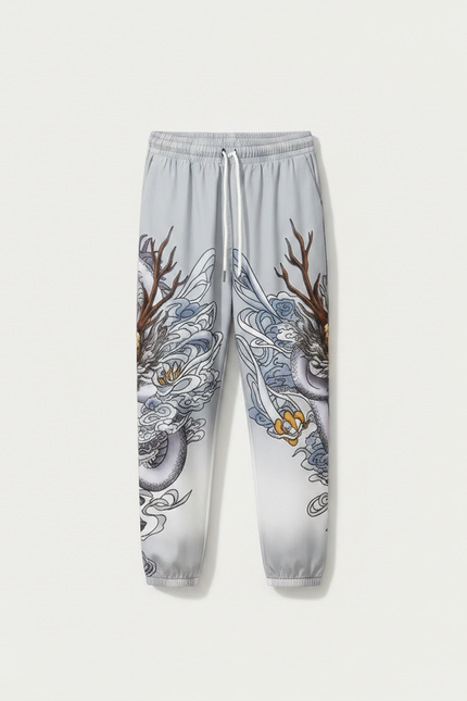 Pantalon Japonais Gris Ample Dragon Garçon - Polyester - vue 3