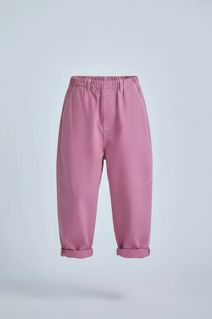 Pantalon Japonais Rose Ample Coton Enfant Garçon - Toile - vue 3