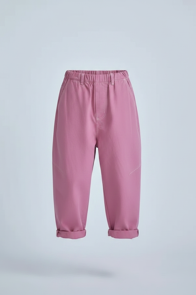 Pantalon Japonais Rose Ample Coton Enfant Garçon - Toile - vue 3