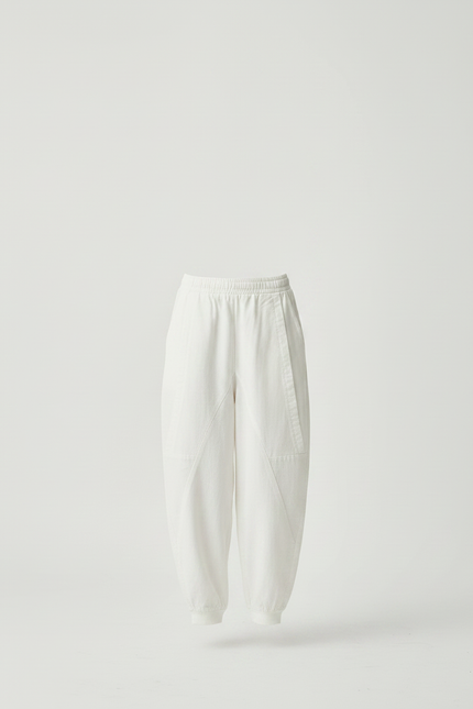 Pantalon Japonais Blanc Ample Coton Fluide Décontracté - vue 3