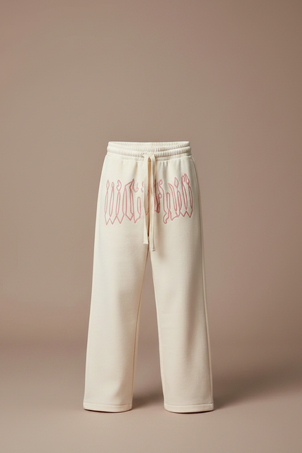 Pantalon Japonais Crème Ample Molleton Imprimé Garçon - Beige - vue 3