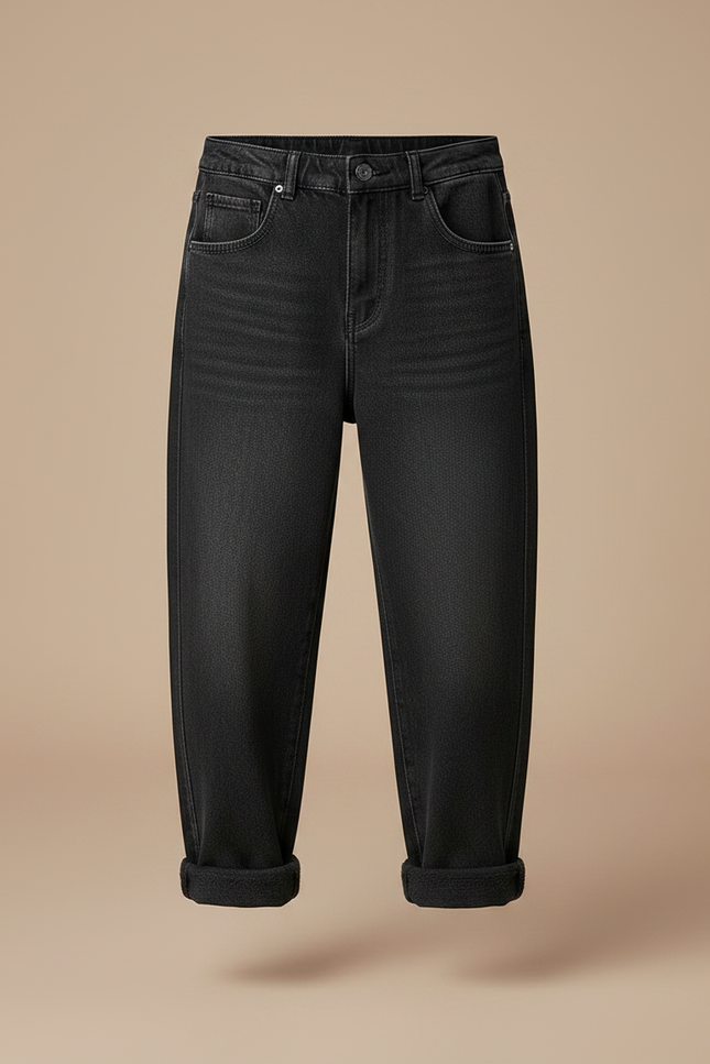 Pantalon Japonais Noir Ample Denim Décontracté Enfant - Jean - vue 3