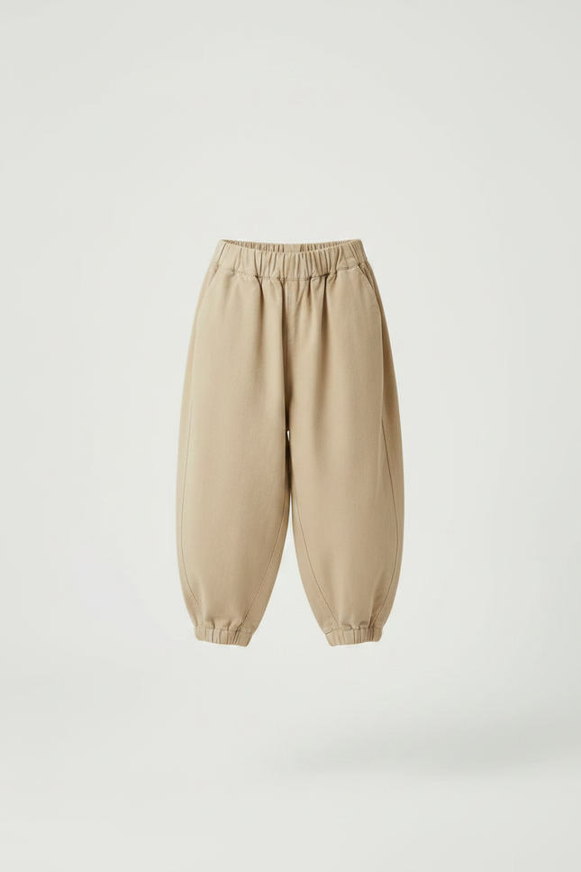 Pantalon Japonais Beige Ample Coton Enfant Harem - vue 3