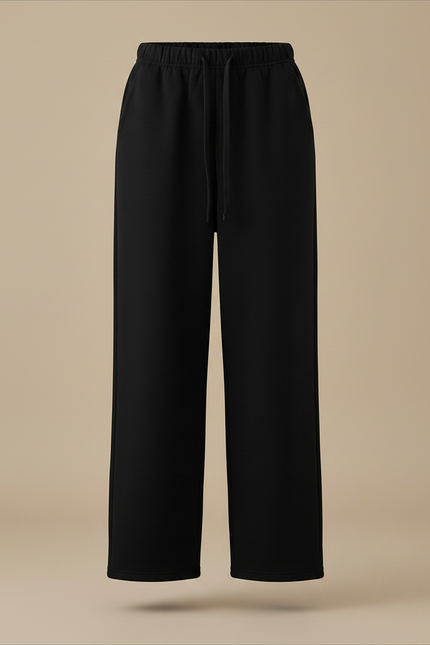 Pantalon Japonais Noir Ample Molletonné Décontracté Confortable - vue 3