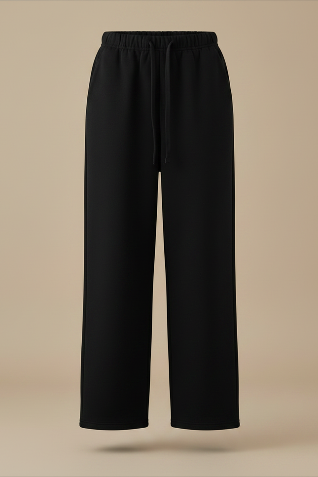 Pantalon Japonais Noir Ample Molletonné Décontracté Confortable - vue 3