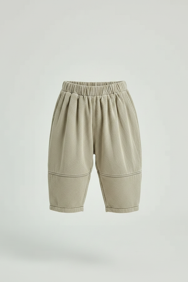 Pantalon Japonais Ample Beige Décontracté Enfant - Molleton - vue 3