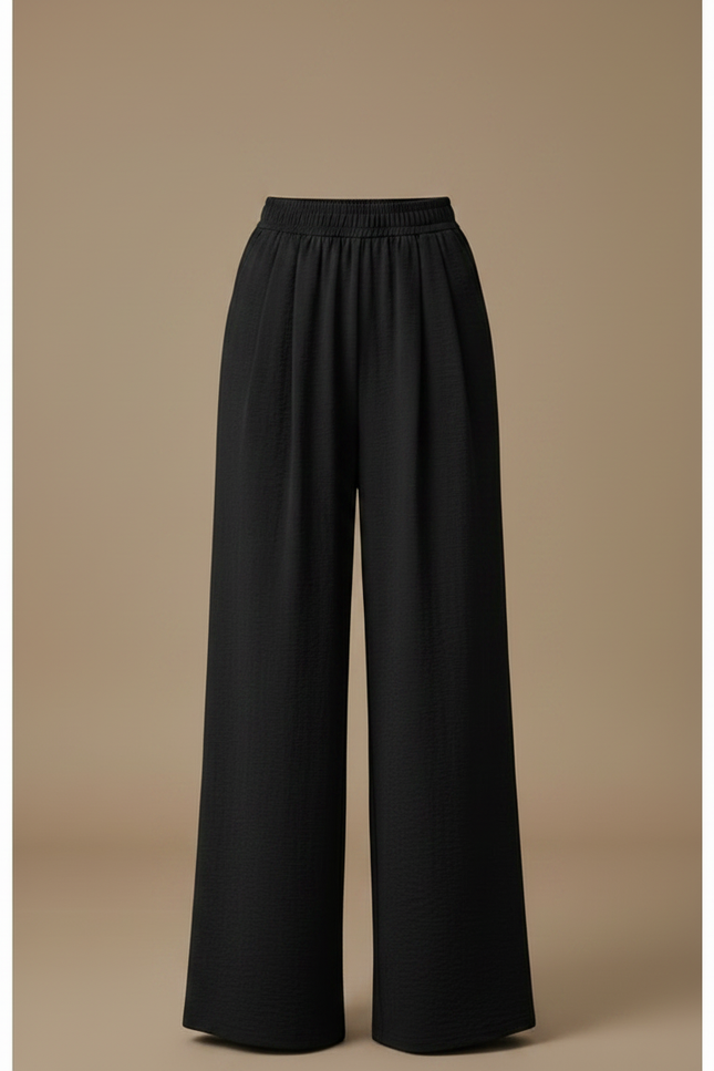 Pantalon Japonais Femme Noir Large Lin - Viscose - vue 3