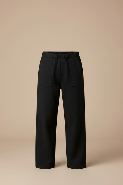 Pantalon Japonais Noir Ample Décontracté Garçon - Molleton - vue 3