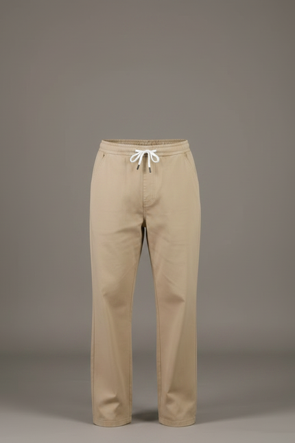Pantalon Japonais Beige Ample Cordon Décontracté Homme - Toile - vue 3