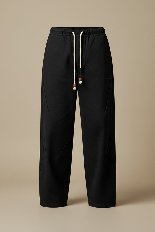 Pantalon Japonais Noir Ample Décontracté Coton Homme - vue 3
