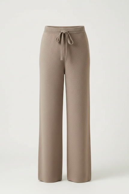 Pantalon Japonais Marron Laine Ample Tricoté Décontracté Femme - vue 3