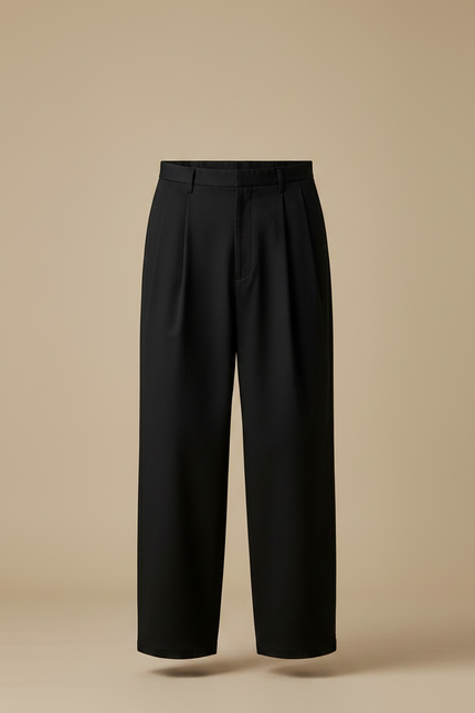 Pantalon Japonais Ample Noir Décontracté Homme - Coton - vue 3