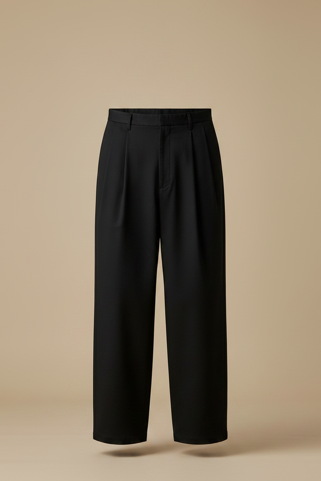 Pantalon Japonais Ample Noir Décontracté Homme - Coton - vue 3