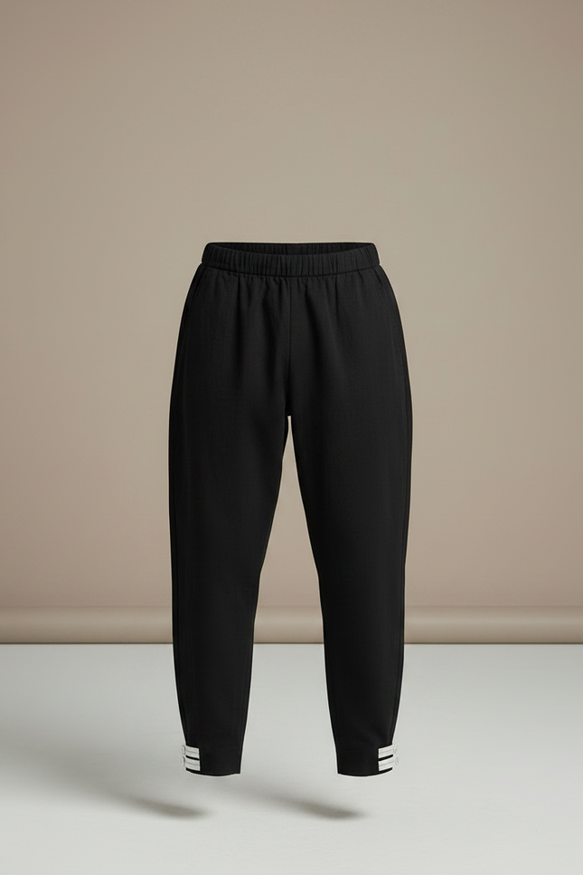 Pantalon Japonais Noir Ample Coton Homme - vue 3