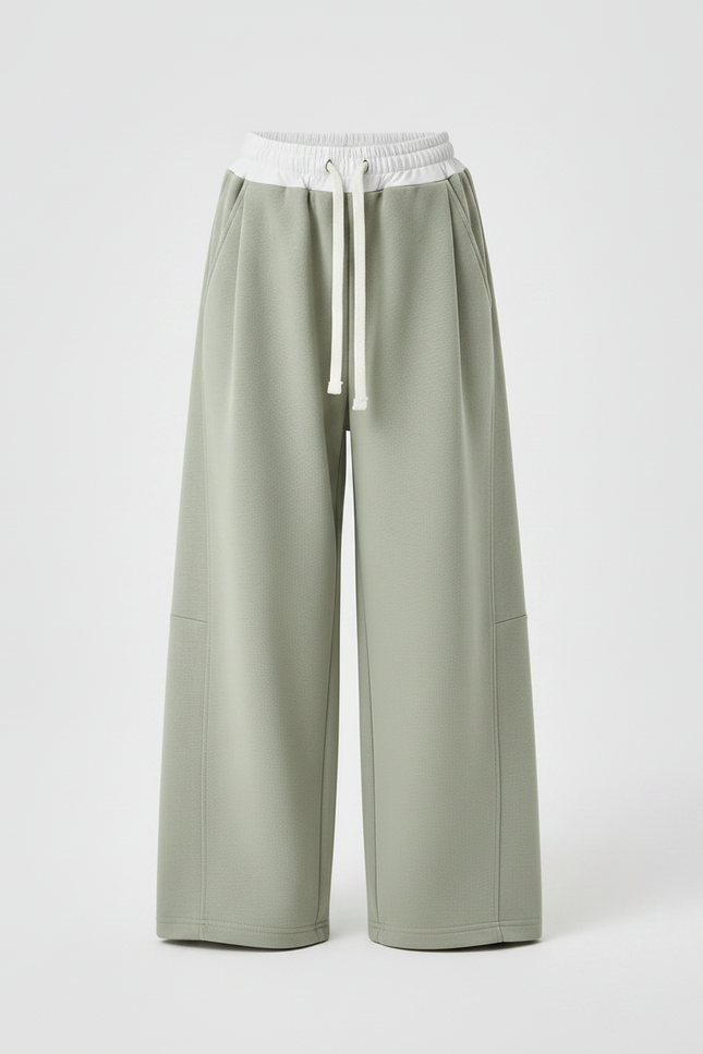 Pantalon Japonais Vert Ample Molleton Décontracté Enfant - vue 3