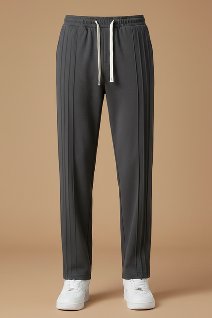 Pantalon Japonais Homme Taille Elastique Coton - Gris Polyester - vue 3
