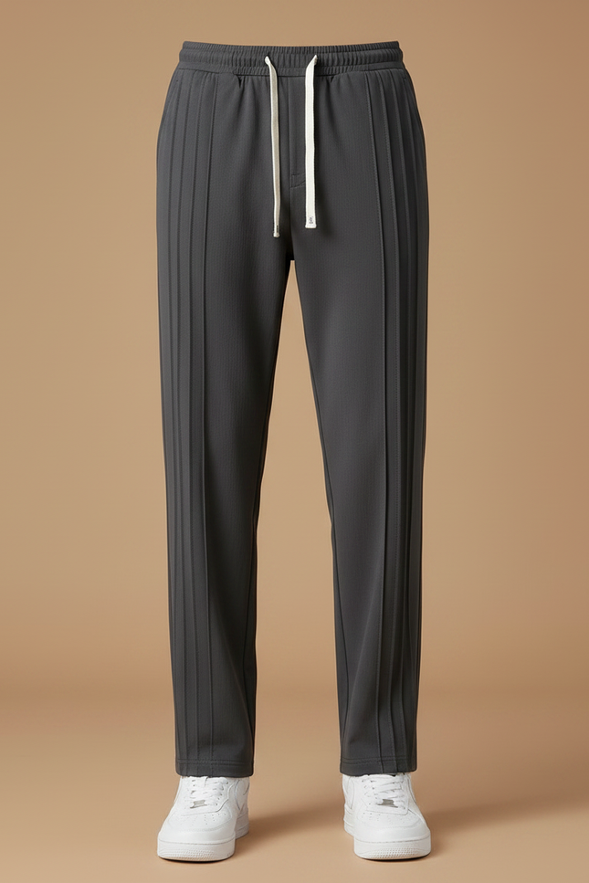 Pantalon Japonais Homme Taille Elastique Coton - Gris Polyester - vue 3