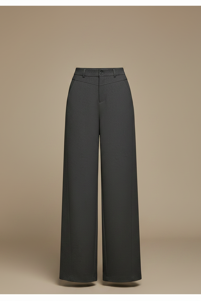 Pantalon Japonais Gris Anthracite Ample Fluide Élégant - Gabardine - vue 3