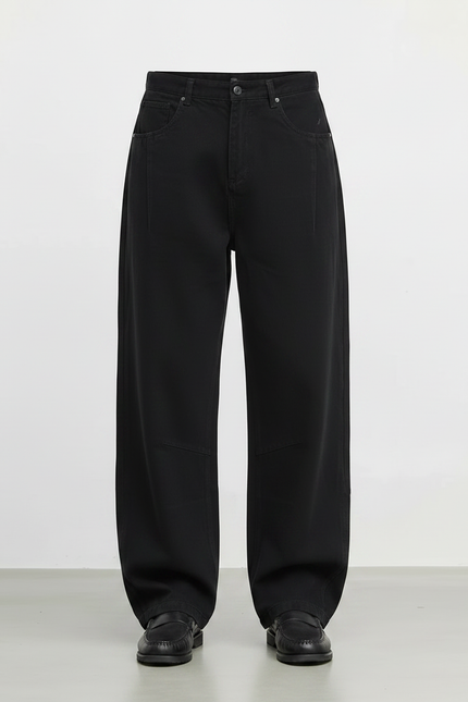 Pantalon Japonais Noir Large Coton Décontracté Homme - vue 3