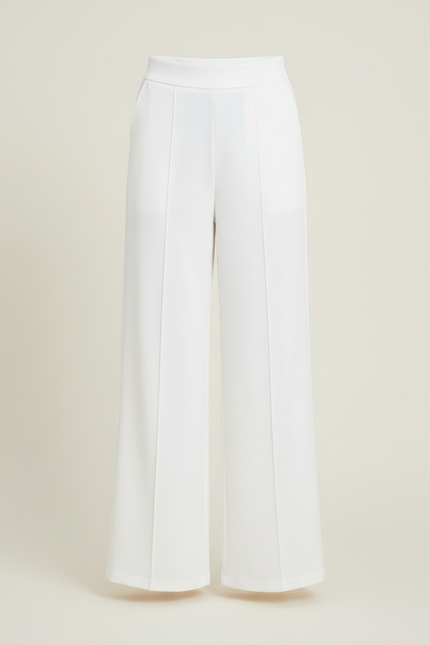 Pantalon Japonais Blanc Ample Fluide Fille Élégant - Polyester - vue 3