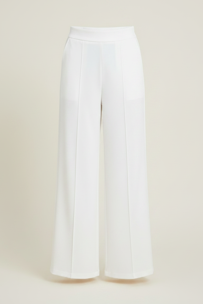 Pantalon Japonais Blanc Ample Fluide Fille Élégant - Polyester - vue 3