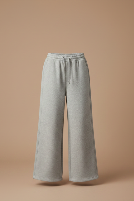 Pantalon Japonais Gris Ample Molletonné Sportif Enfant - vue 3