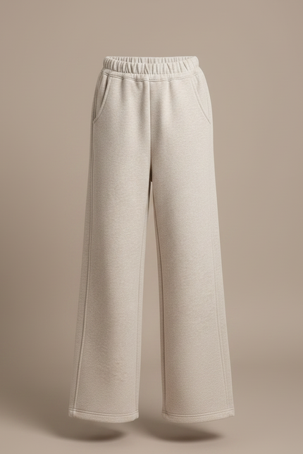 Pantalon Japonais Beige Ample Molleton Décontracté Enfant - vue 3