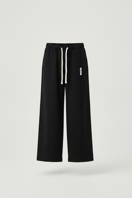 Pantalon Japonais Noir Ample Coton Enfant Uni - Molleton - vue 3