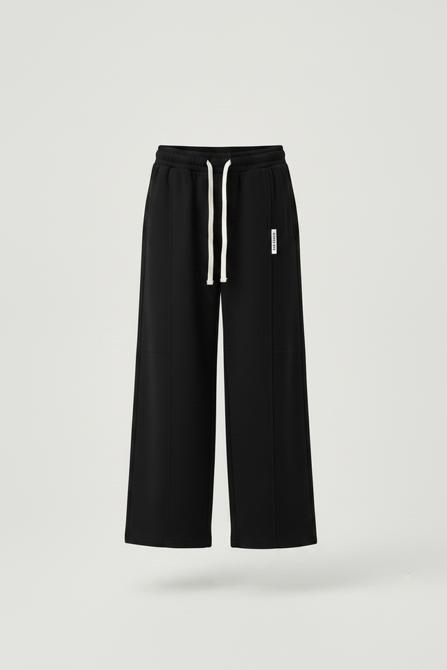Pantalon Japonais Noir Ample Coton Enfant Uni - Molleton - vue 3