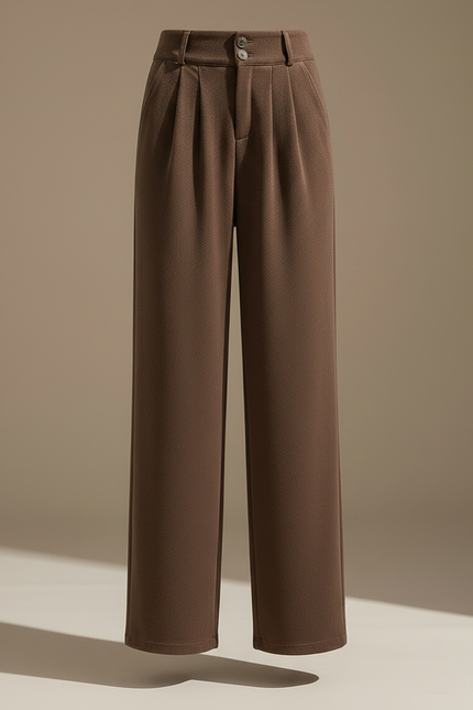 Pantalon Japonais Marron Ample Plissé Velours Élégant - vue 3