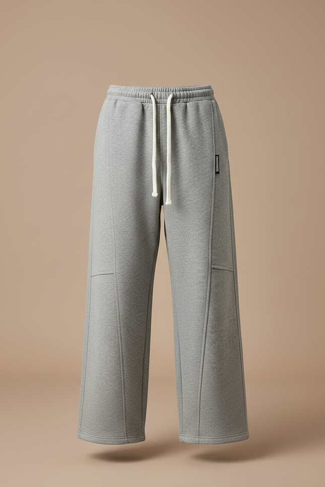 Pantalon Japonais Gris Ample Molletonné Garçon Décontracté - vue 3