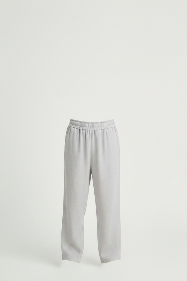 Pantalon Japonais Gris Ample Lin Enfant - vue 3