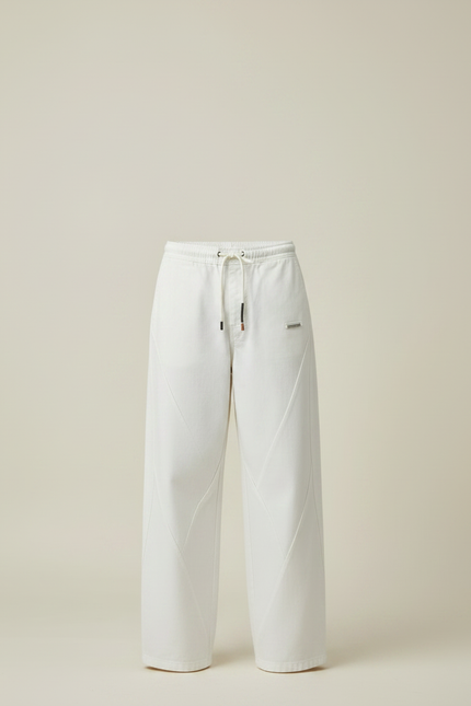 Pantalon Japonais Blanc Cassé Ample Décontracté Homme Coton - vue 3