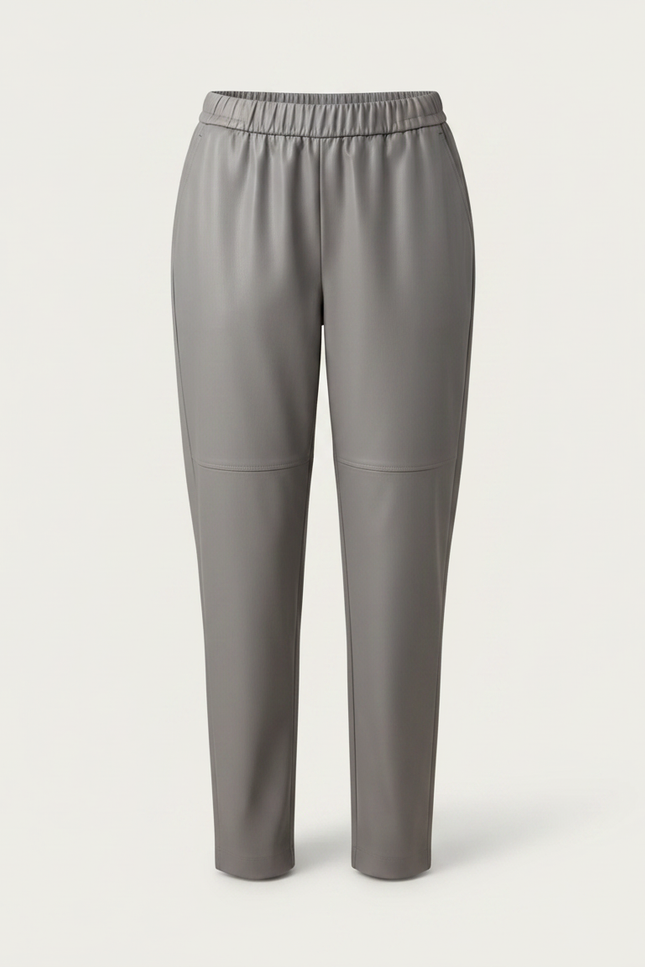 Pantalon Japonais Gris Cuir Ample Élastique Femme - vue 3