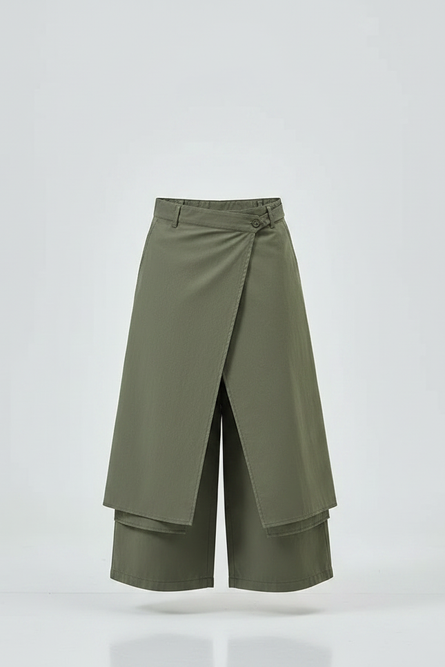 Pantalon Japonais Kaki Ample Coton Enfant Original - vue 3
