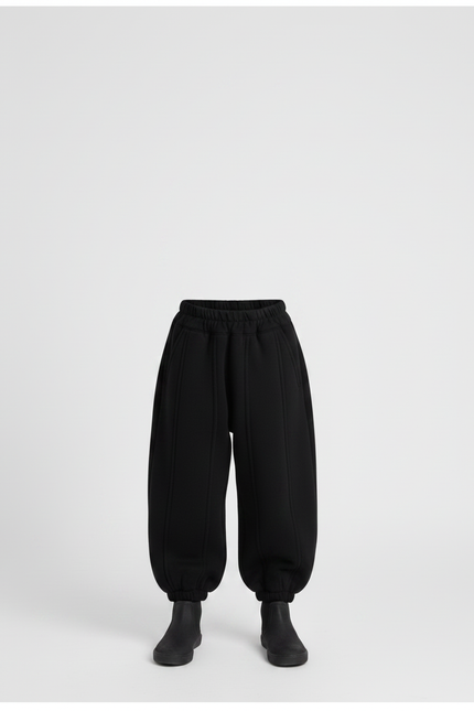 Pantalon Japonais Noir Ample Molleton Épais Enfant - vue 3