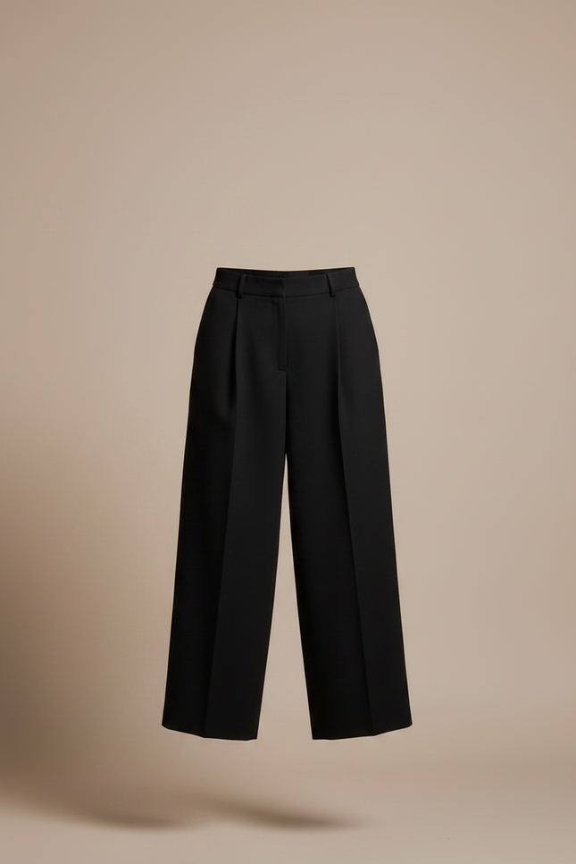 Pantalon Japonais Femme Noir Ample Chic - Polyester - vue 3