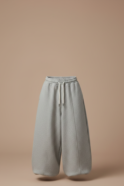 Pantalon Japonais Gris Ample Molleton Enfant - vue 3