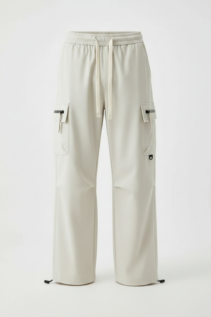 Pantalon Cargo Japonais Homme - Beige Polyester - vue 3