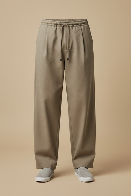 Pantalon Confort Japonais - Kaki Gabardine - vue 3